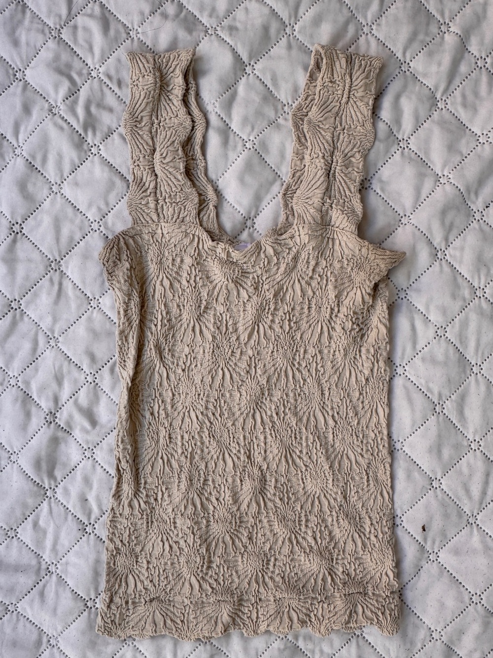 Soft Fitted Beige Tank Top